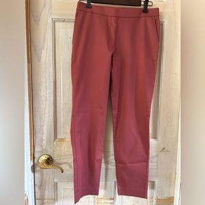 Theory Thaniel Sarpton Stretch Cropped Pants in Burgundy. Women’s size 6